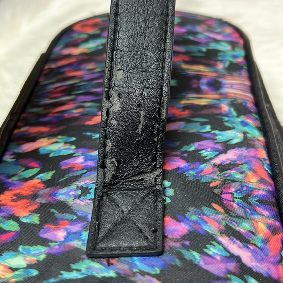 Nicole Miller New York Multi Color Train Case Cosmetic Case Beauty Bag Organizer - Picture 10 of 14